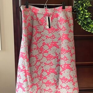 Grace Elements Vibrant Pink and Gray A-Line Skirt